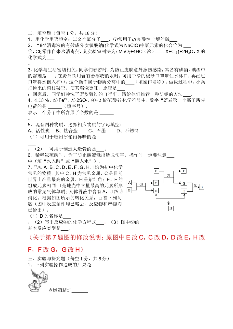 2014适应性考试化学试卷_第2页