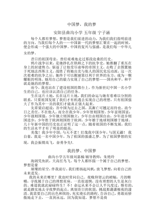 2014中国梦征文