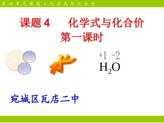 化合价第一课时