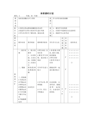 鱼跃前滚翻课时5