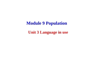2013版外研版八年级英语上册配套课件：Module9PopulationUnit3