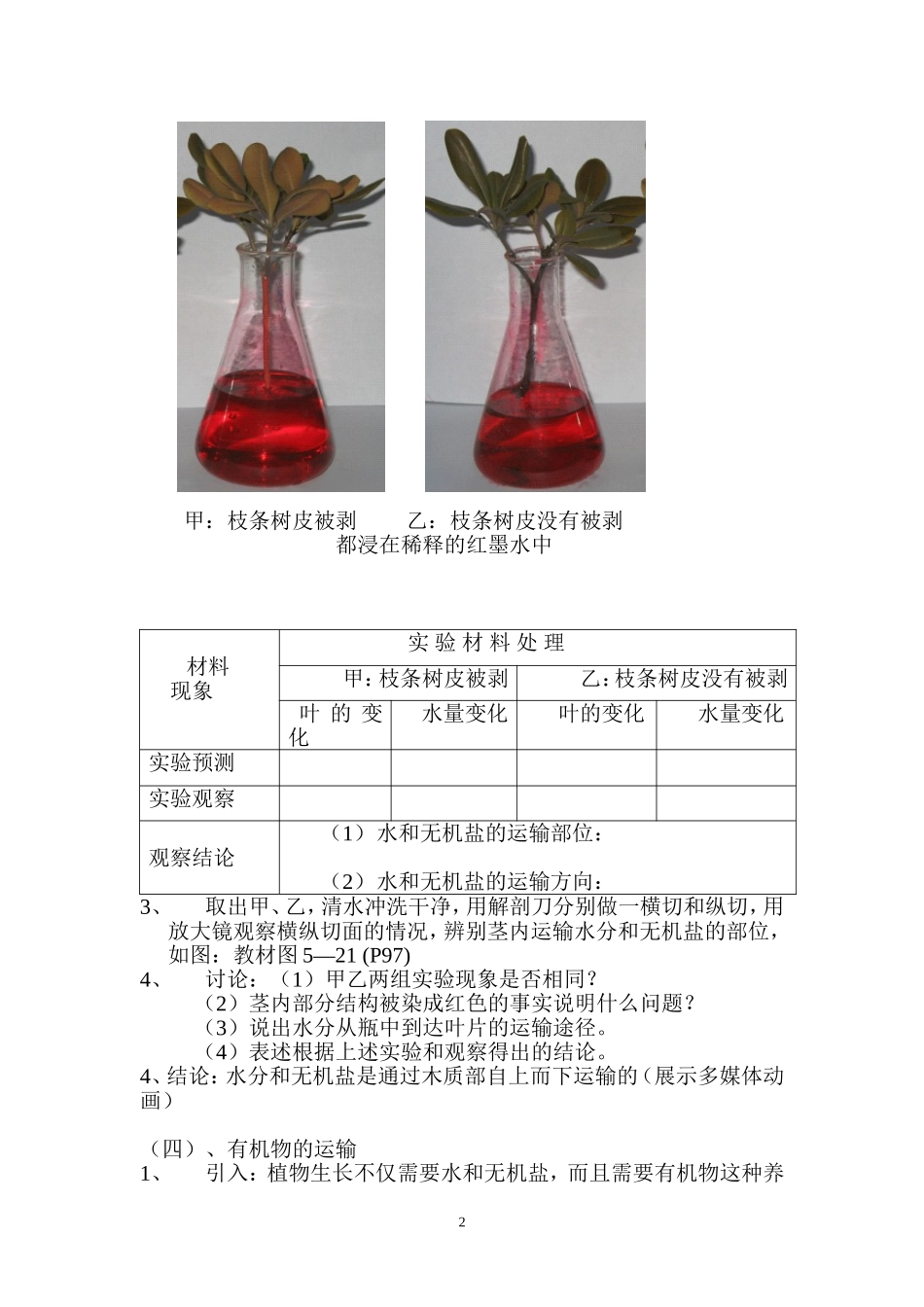 冉明兰的教案《植物的运输作用》_第2页