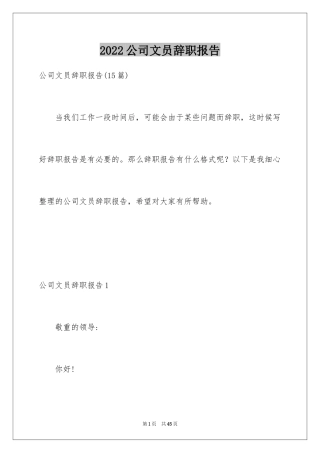 2024公司文员辞职报告_4