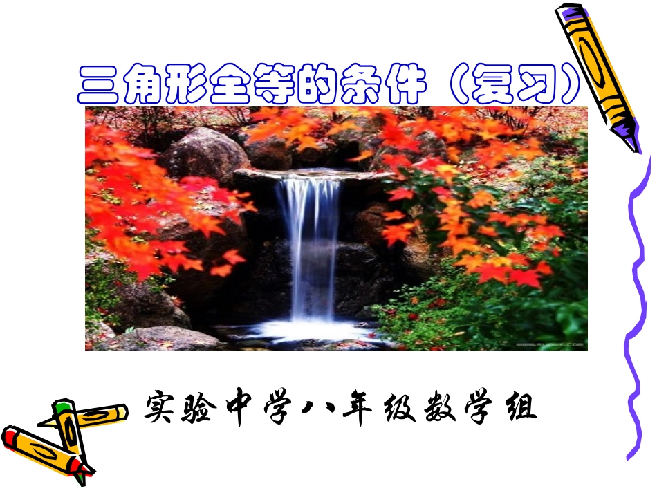 三角形全等的条件（复习）_第1页