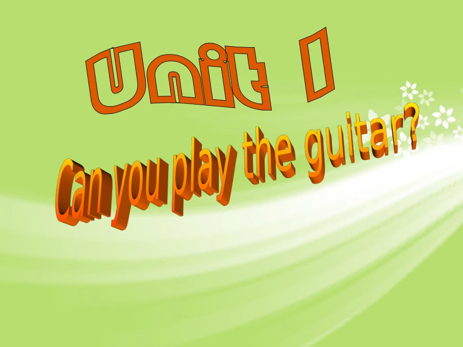 七年级英语下册《unit1Canyouplaytheguitar》课件人教版_第1页