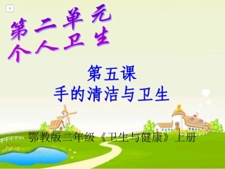 手的清洁与卫生课件