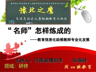 豫北之鹰《教育信息化助推教师专业化发展》