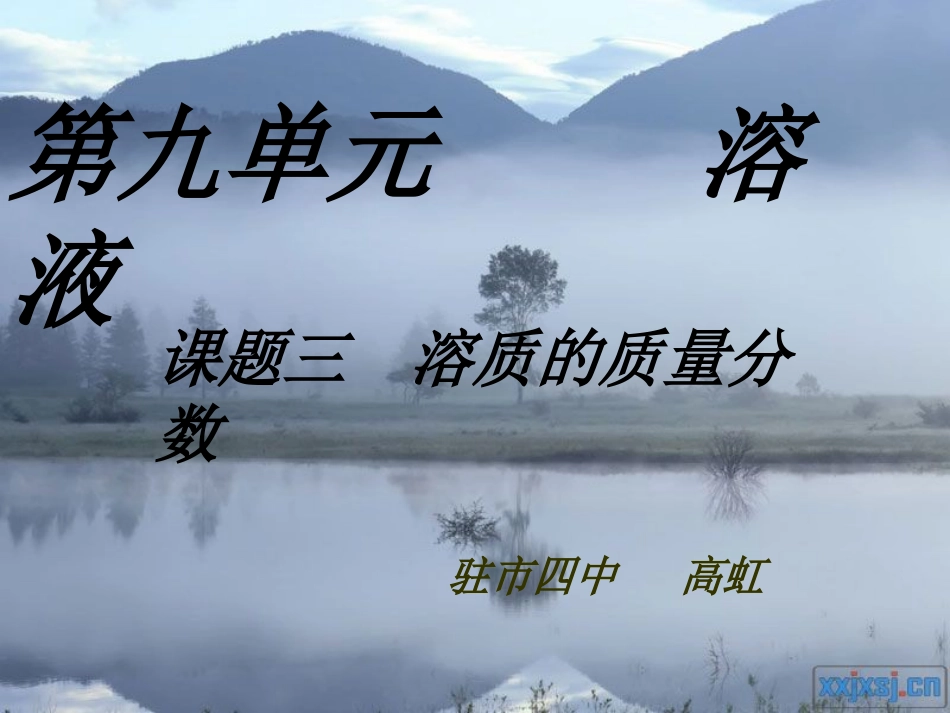 课题3、溶质的质量分数课件2点_第1页