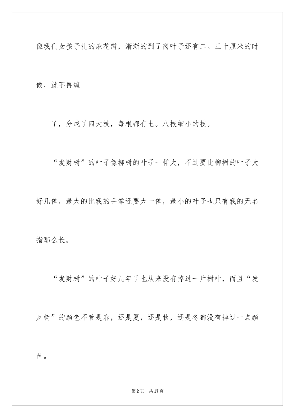 2024发财树作文_第2页