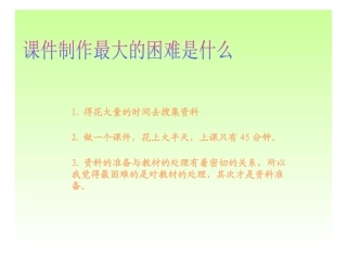 课件制作最大困难