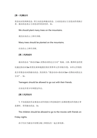 情态动词的被动语态的用法