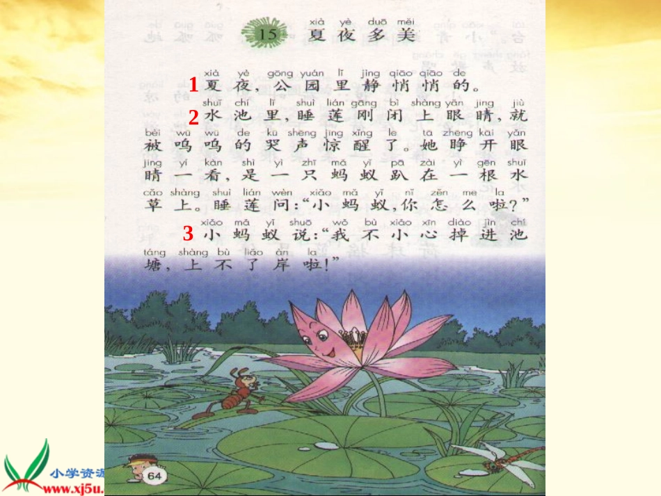 人教版一年级语文下册15《夏夜多美》课件_第2页