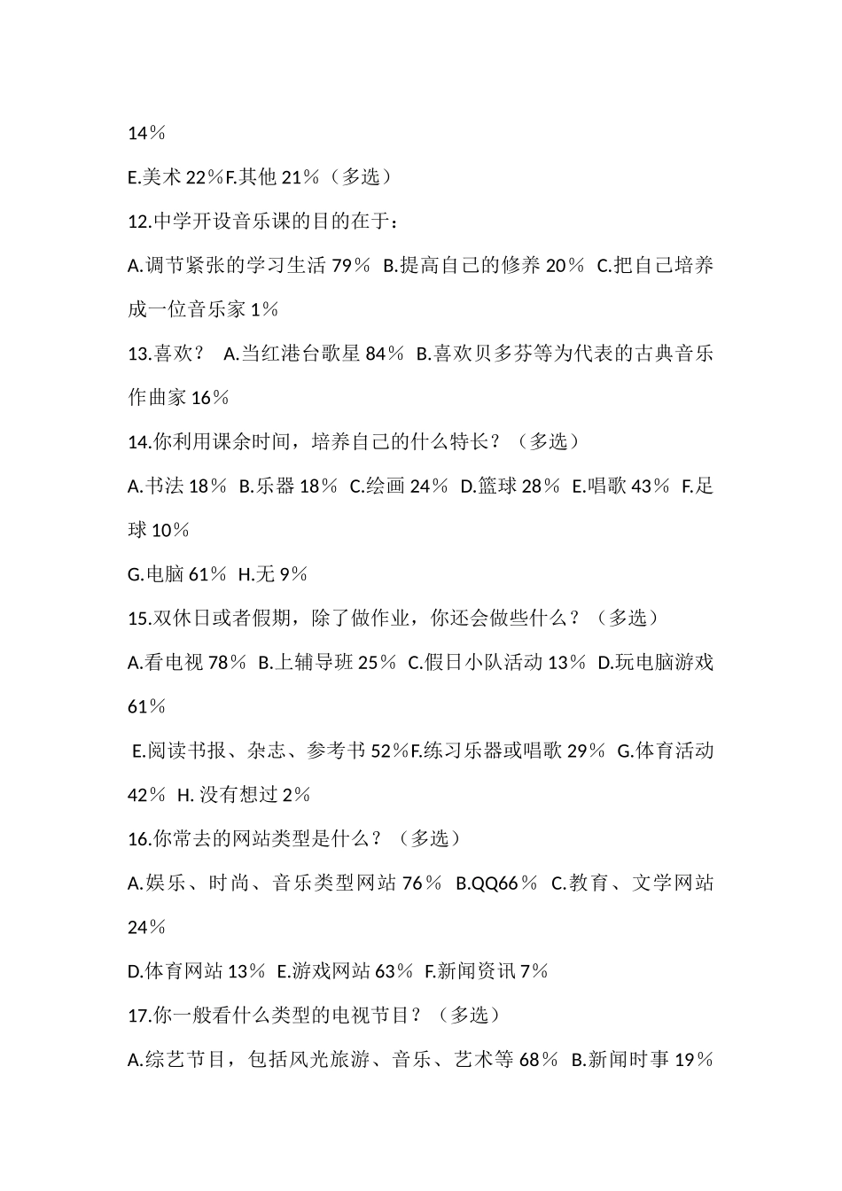 音乐问卷调查表_第2页