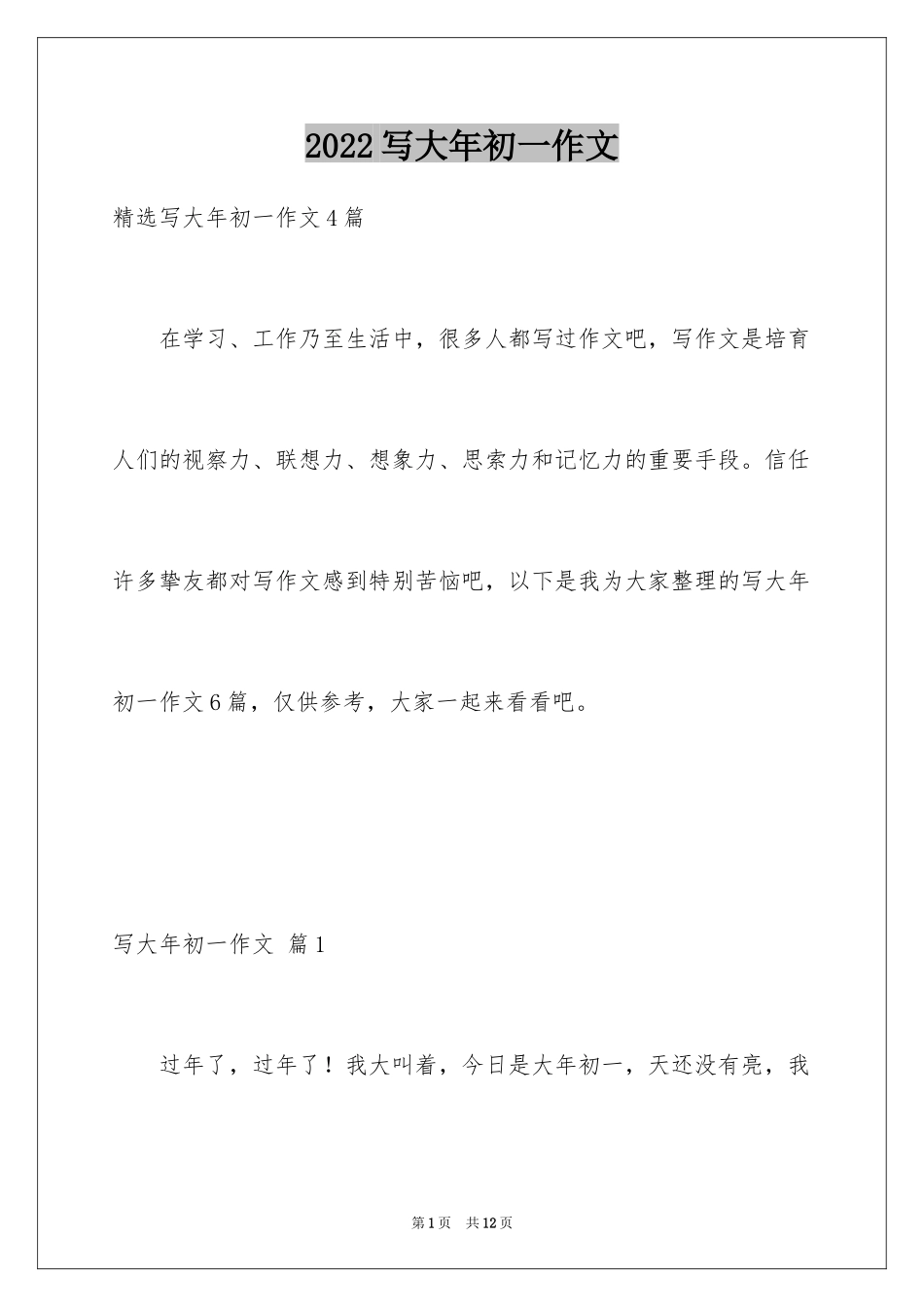 2024写大年初一作文_41_第1页
