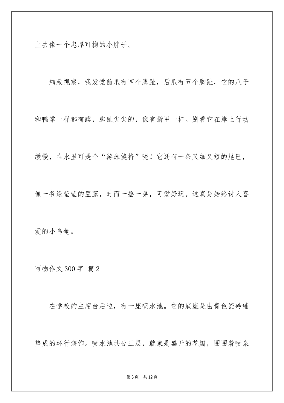 2024写物作文300字_298_第3页