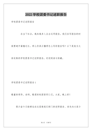 2024学校团委书记述职报告_4