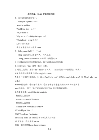 名师汇编：Unit1_交际用语指导