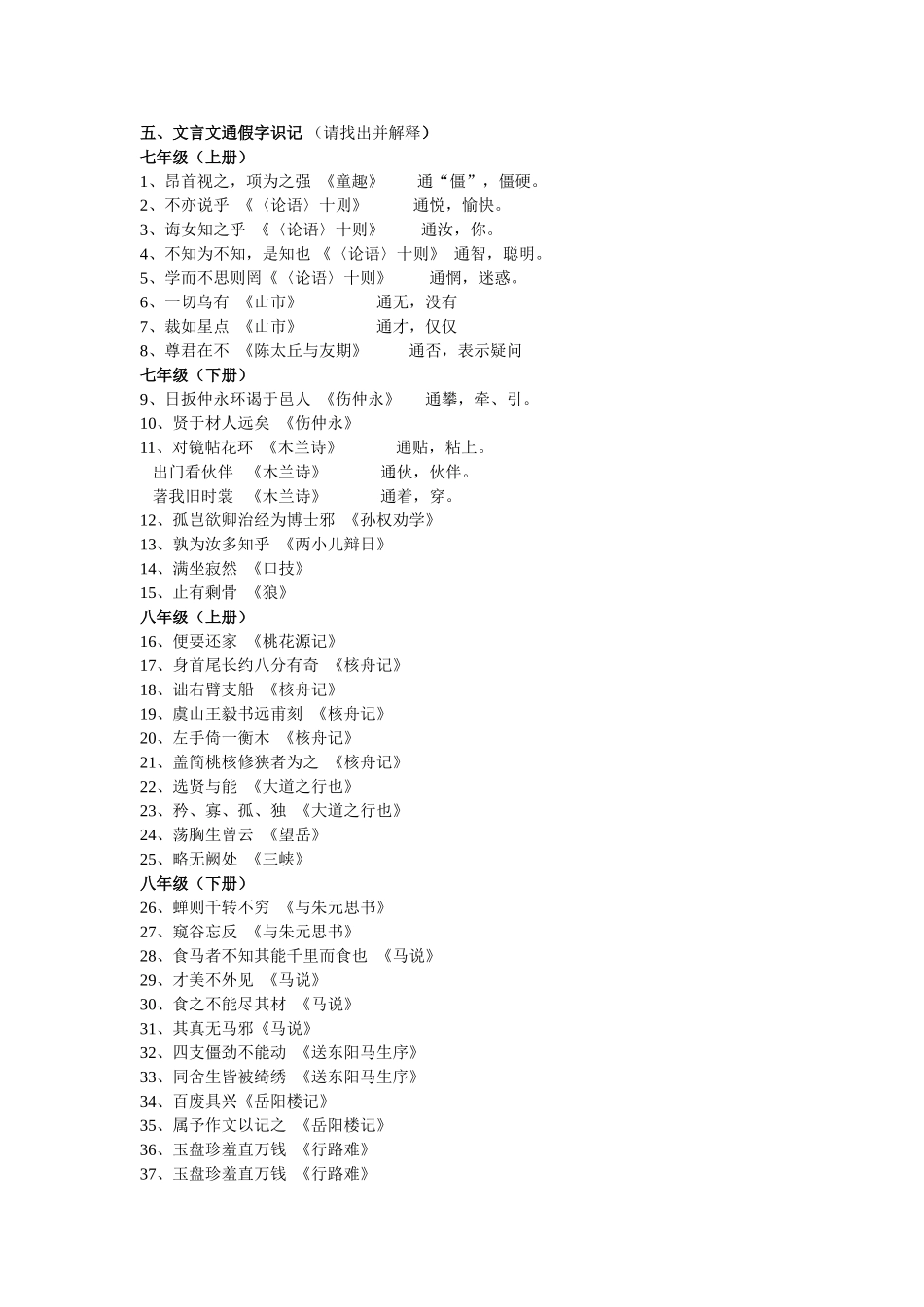 语文中考4文言文阅读_第1页