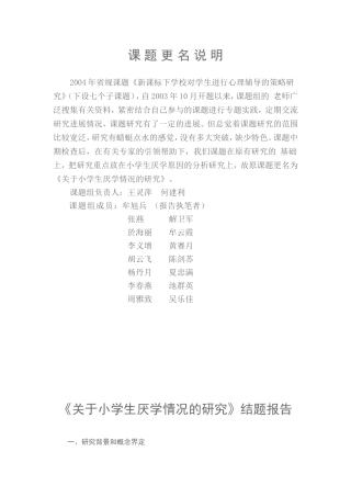 结题报告文档