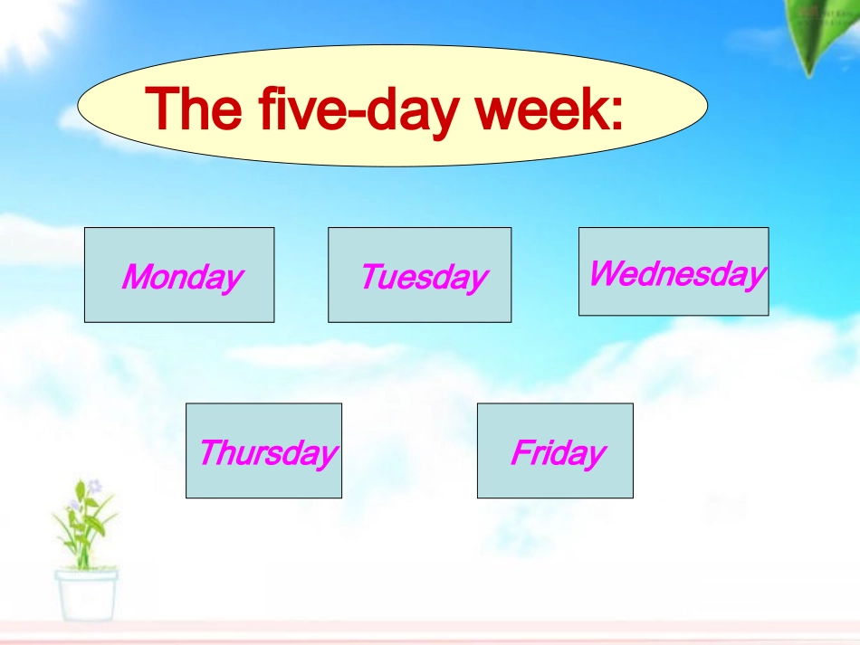 人教PEP版五年级英语上册《Unit2Mydaysoftheweek》PPT课件_第2页