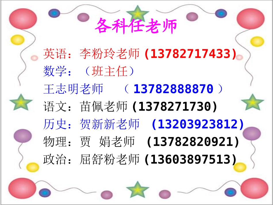 九四班上学期家长会课件_第2页