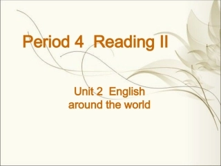 新人教版必修一Unit2ReadingII课件