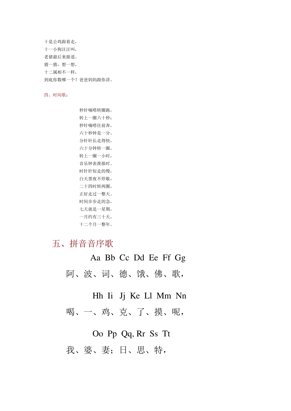 幼儿实用知识歌谣集锦_第2页