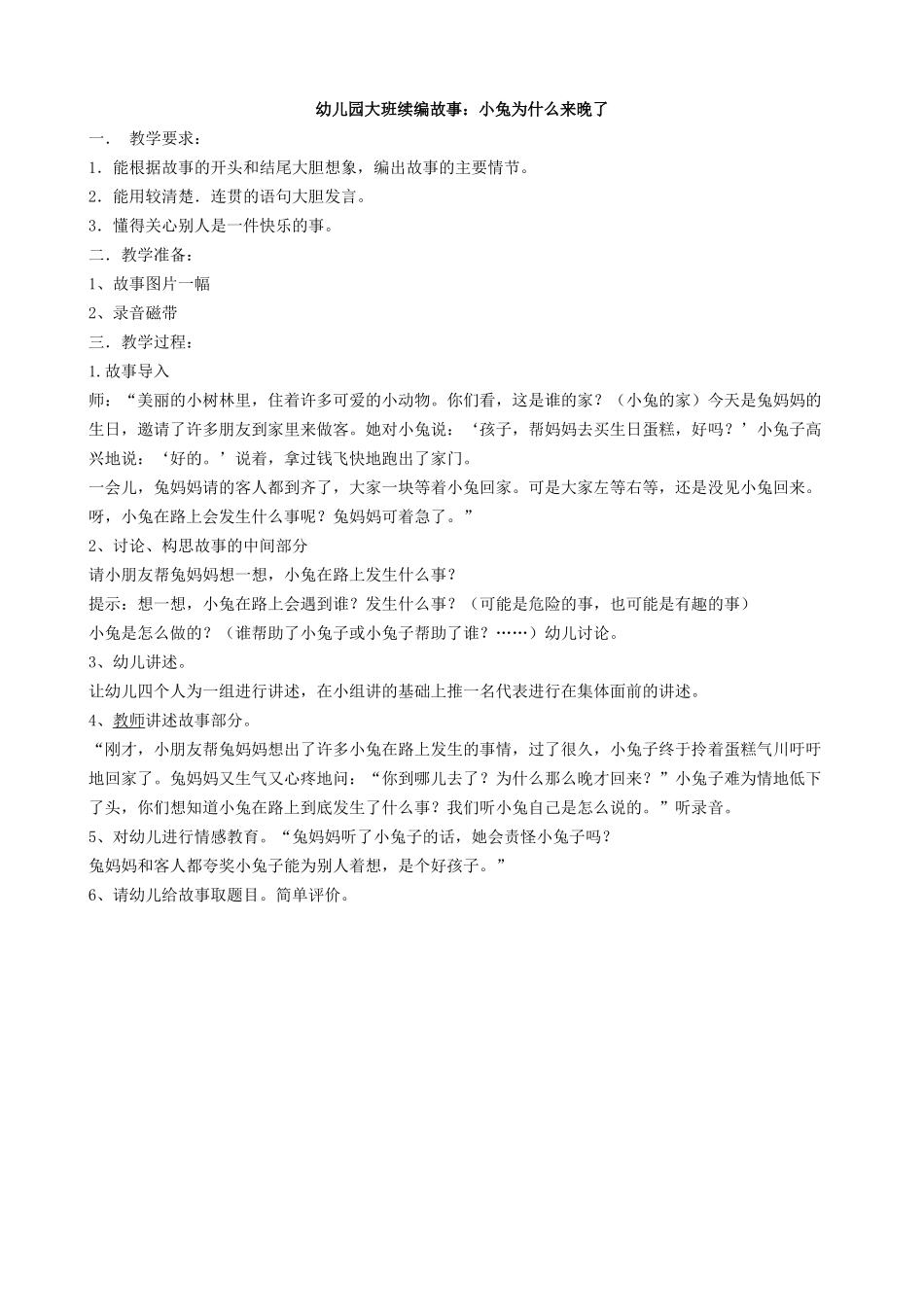 小兔为什么来晚了_第1页