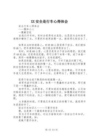 XX安全是行车心得体会_2