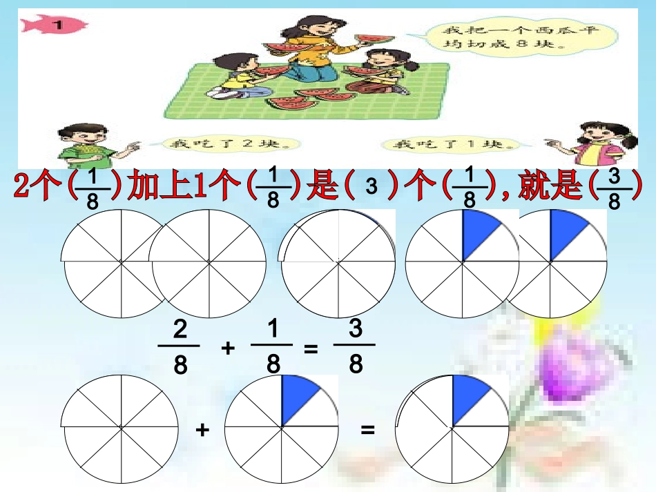 分数的简单计算课件(人教课标版三年级上册数学课件)_第3页