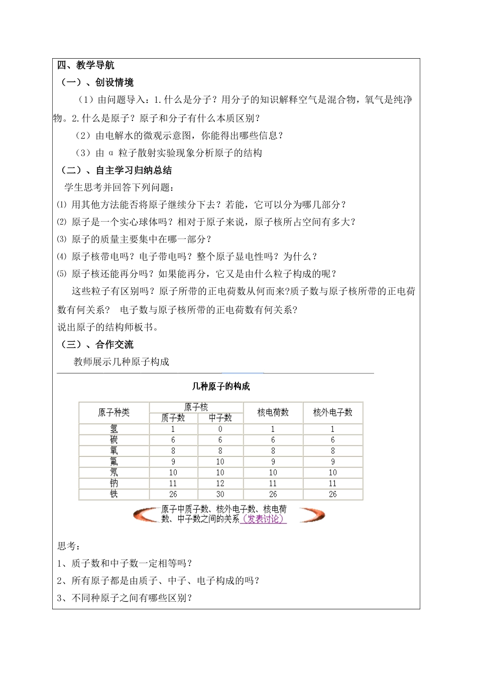 复习原子的结构导学案_第2页