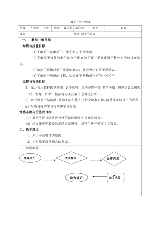复习原子的结构导学案