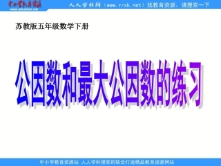 《公因数和最大公因数练习》