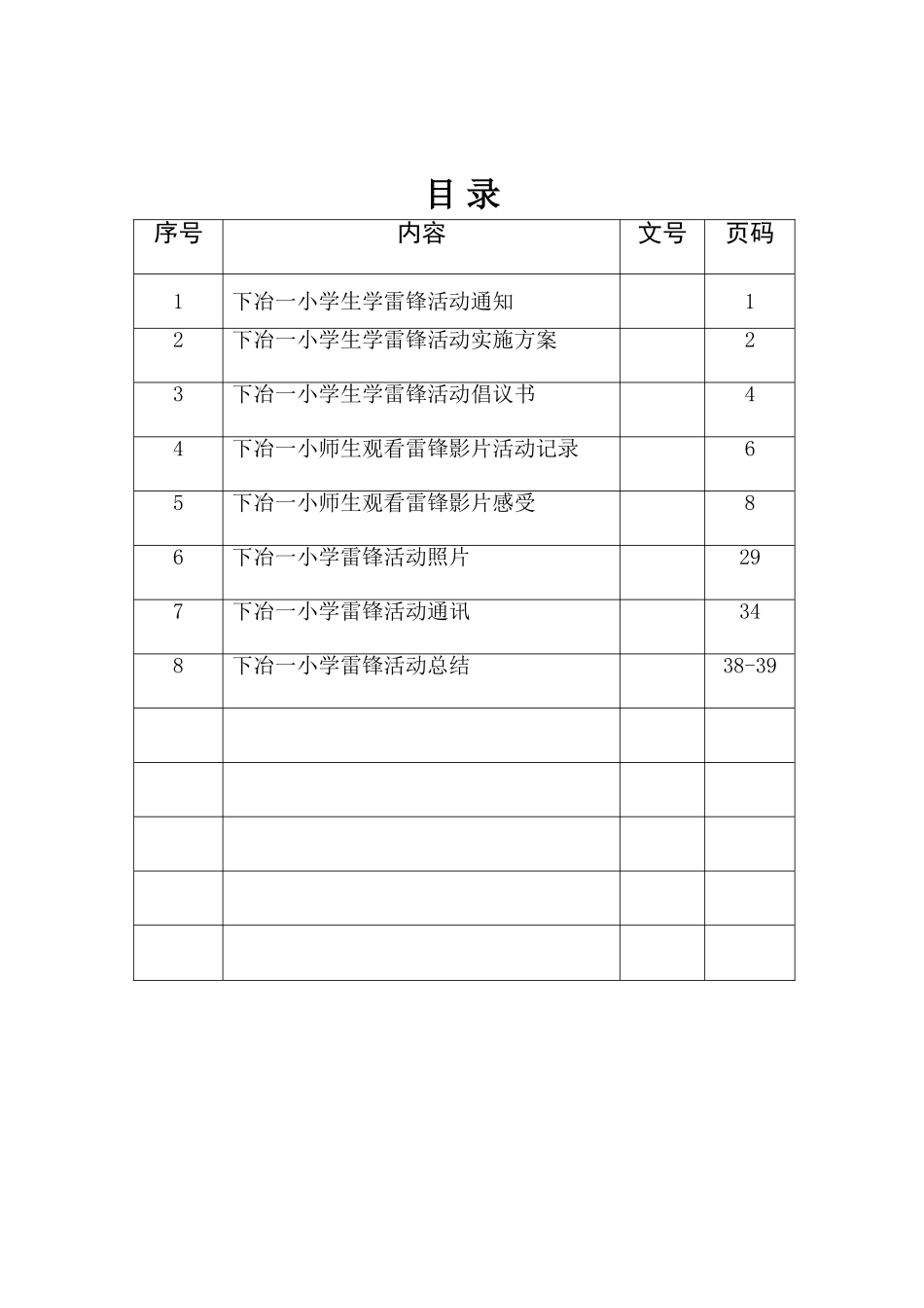 2014年下冶一小学雷锋方案_第1页