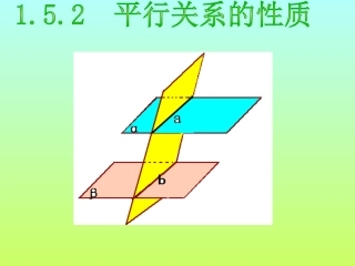 必修二《线面及面面平行的性质》课件