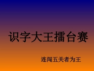 识字大王比赛