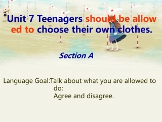 2014年秋最新九年级英语Unit_7_Teenagers_should_be_allowed_to_choose_their_own_clothes完整
