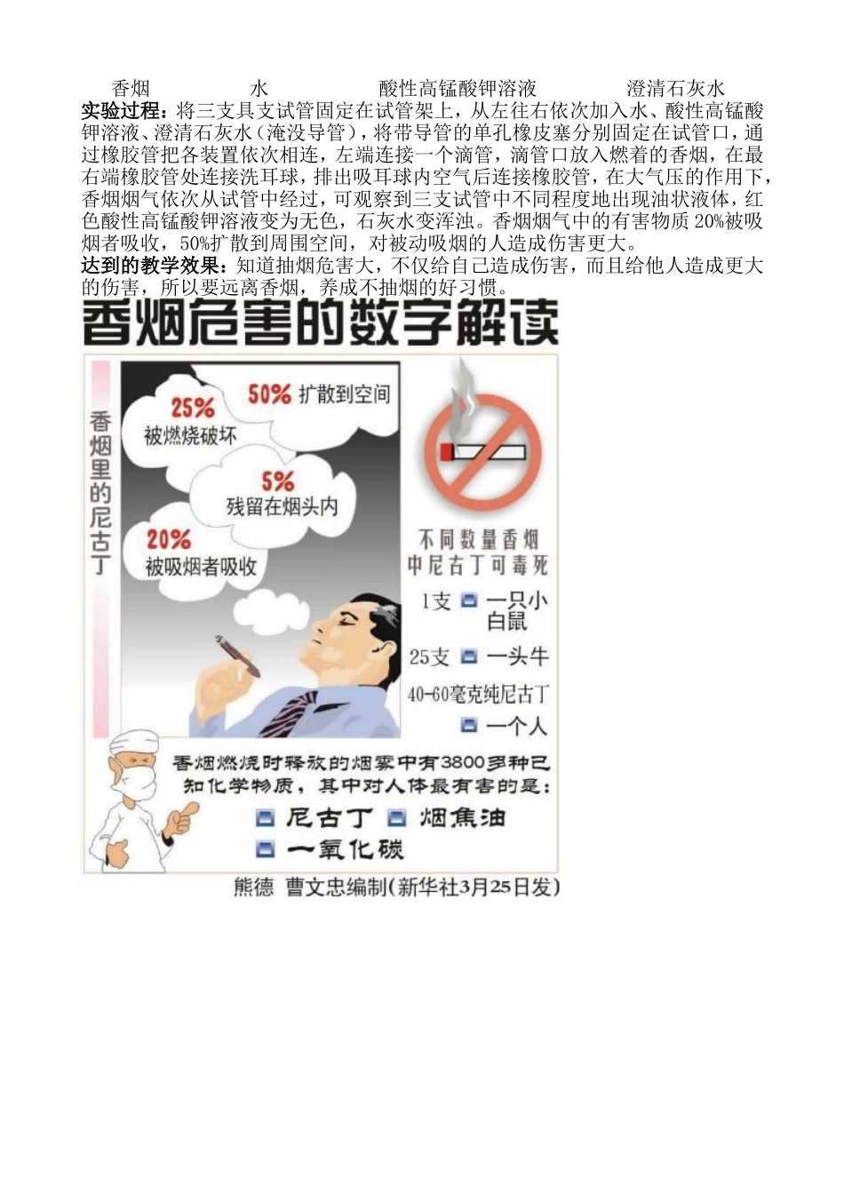 说课稿：香烟燃烧的有害成分实验_第3页