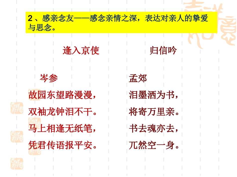 思乡怀人诗鉴赏指导_第3页
