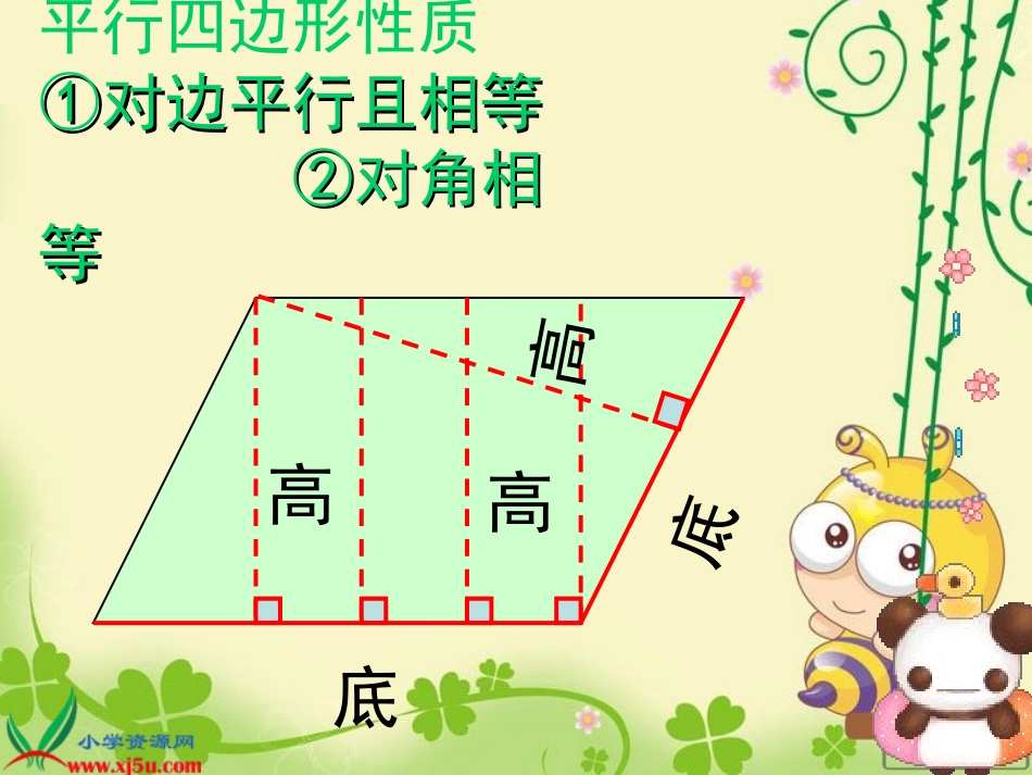 （北师大版）五年级数学上册课件平行四边形的面积9_第3页