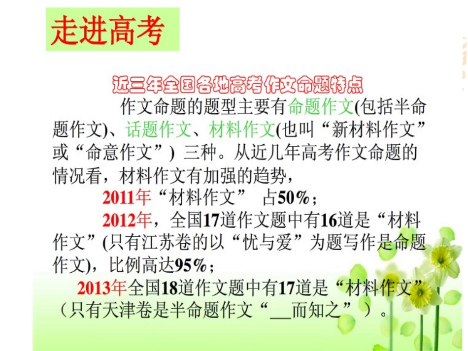 材料作文之审题立意构思_第1页