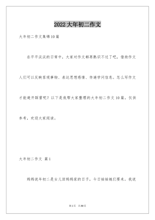 2024大年初二作文_2