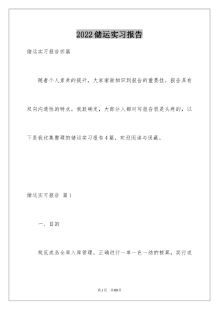 2024储运实习报告