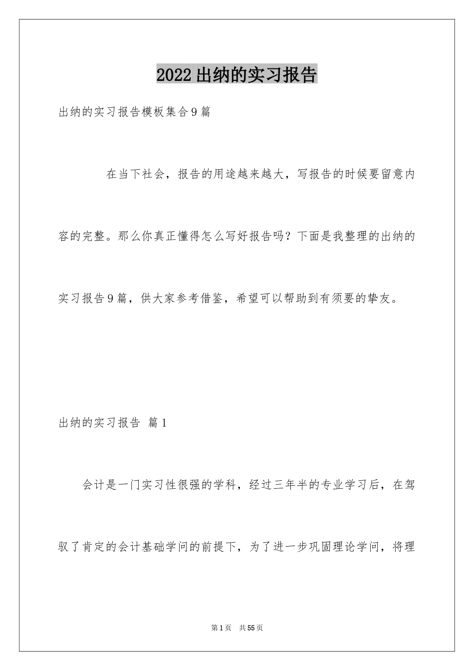 2024出纳的实习报告_46_第1页