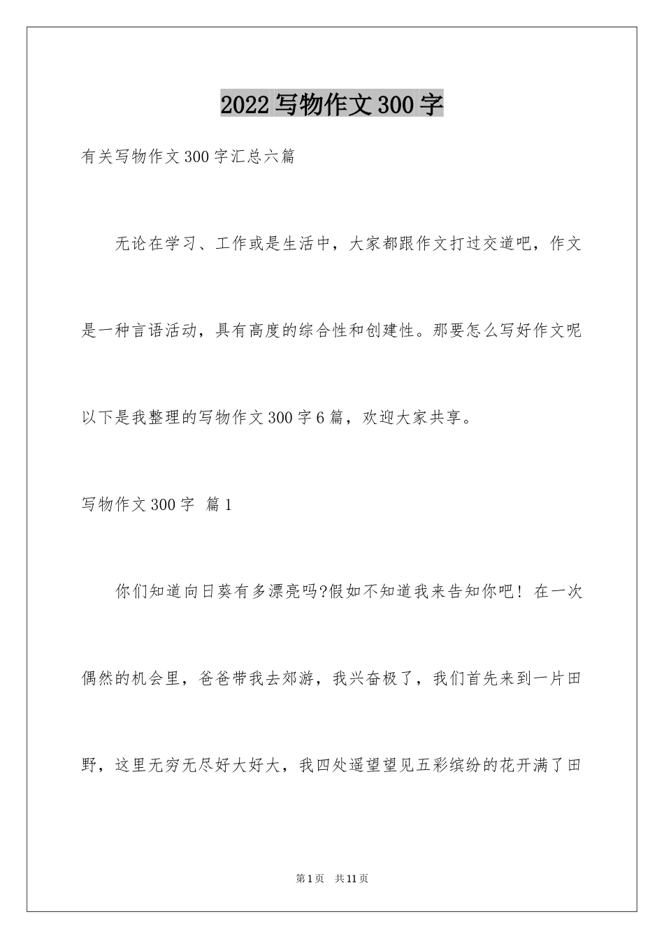 2024写物作文300字_273_第1页