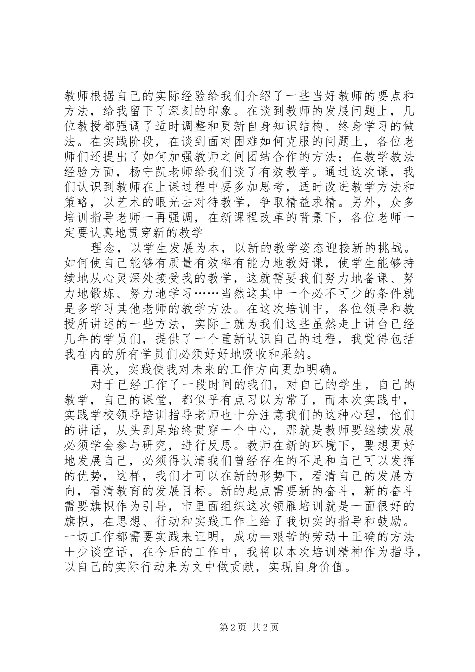 领雁工程心得体会_第2页