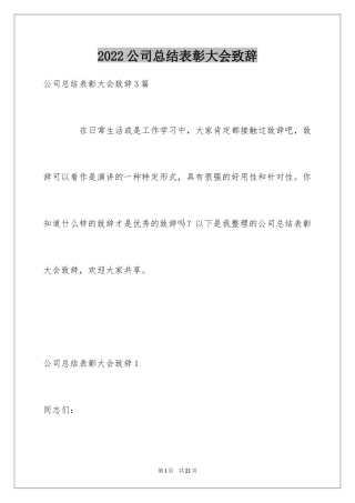 2024公司总结表彰大会致辞_1