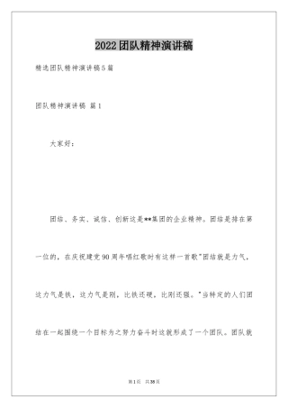 2024团队精神演讲稿_346