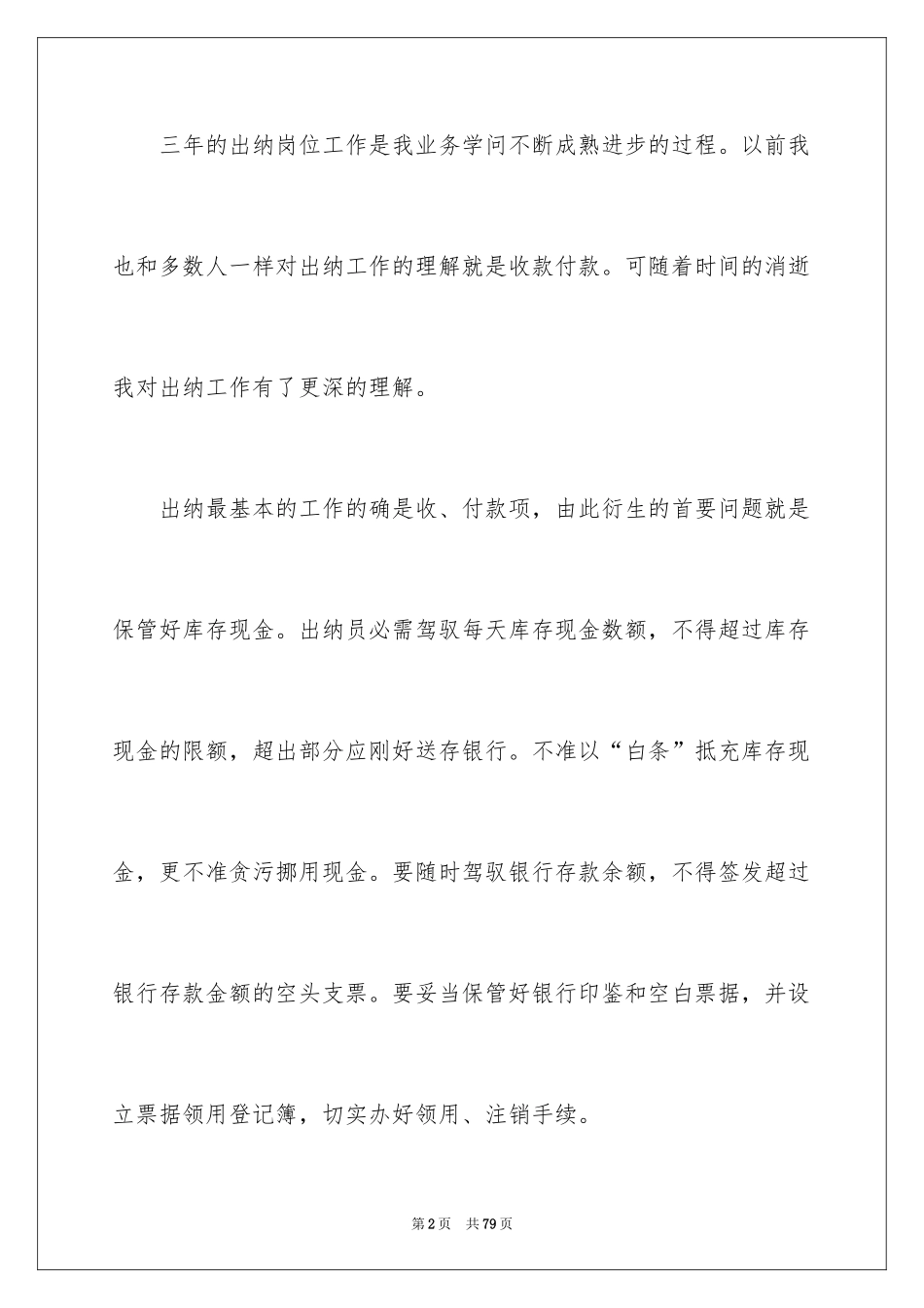 2024出纳个人工作总结_31_第2页