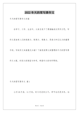 2024冬天的雪写景作文_11